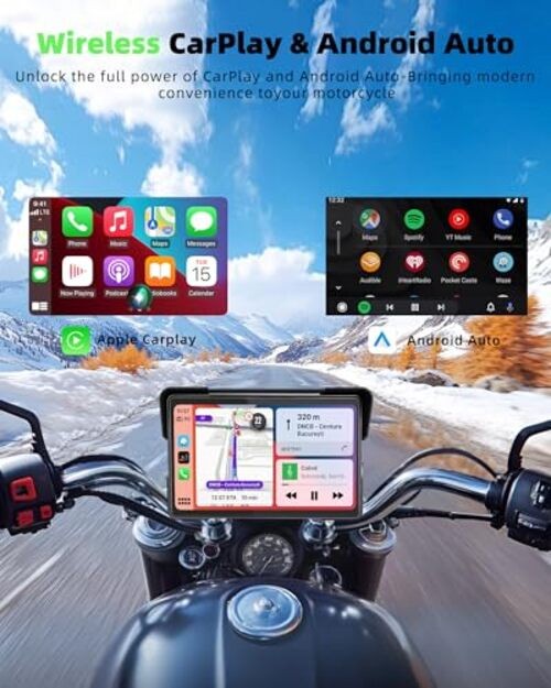 2026 Motorcycle CarPlay Screen & Android Auto 7″ Pantalla Carplay Screen