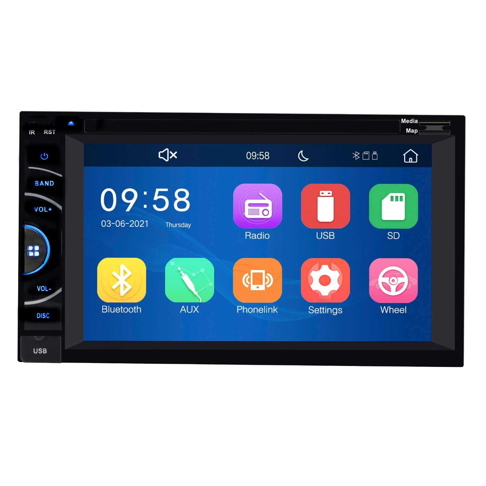 6.5″ DVD Car Stereo Receiver Work w/ Bluetooth, Apple CarPlay, Android Auto 96CP