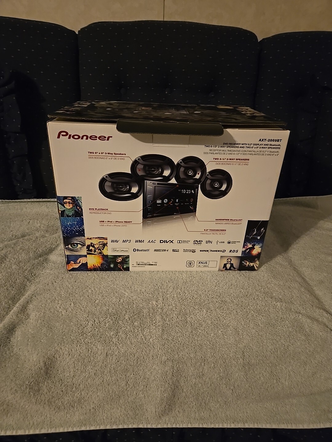 Pioneer AXT-2869BT DVD Bluetooth Receiver and Speakers READ DESCRIPTION!!