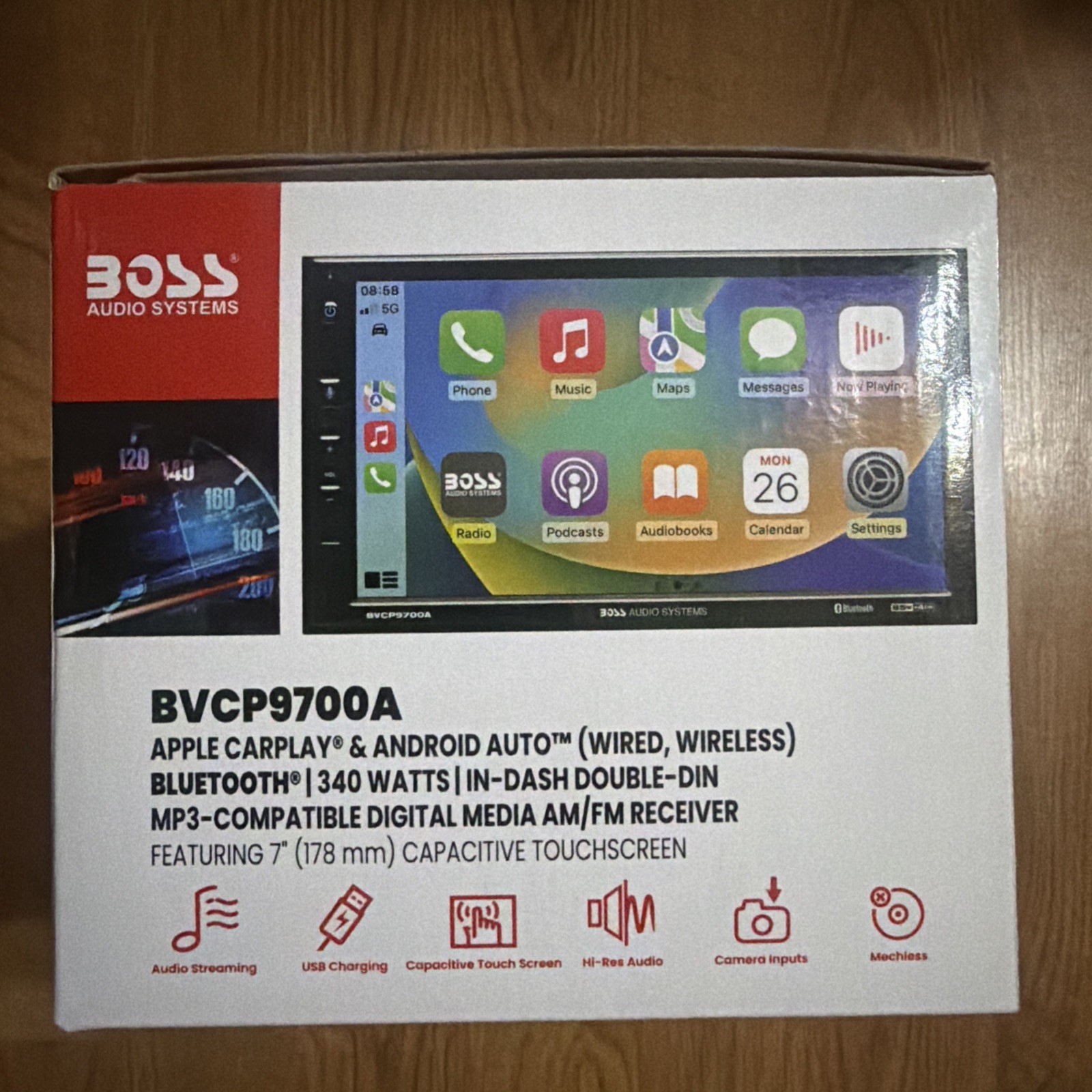 BOSS BVCP9700A-CFL 7″ Touchscreen Car Stereo Apple CarPlay Android Bluetooth