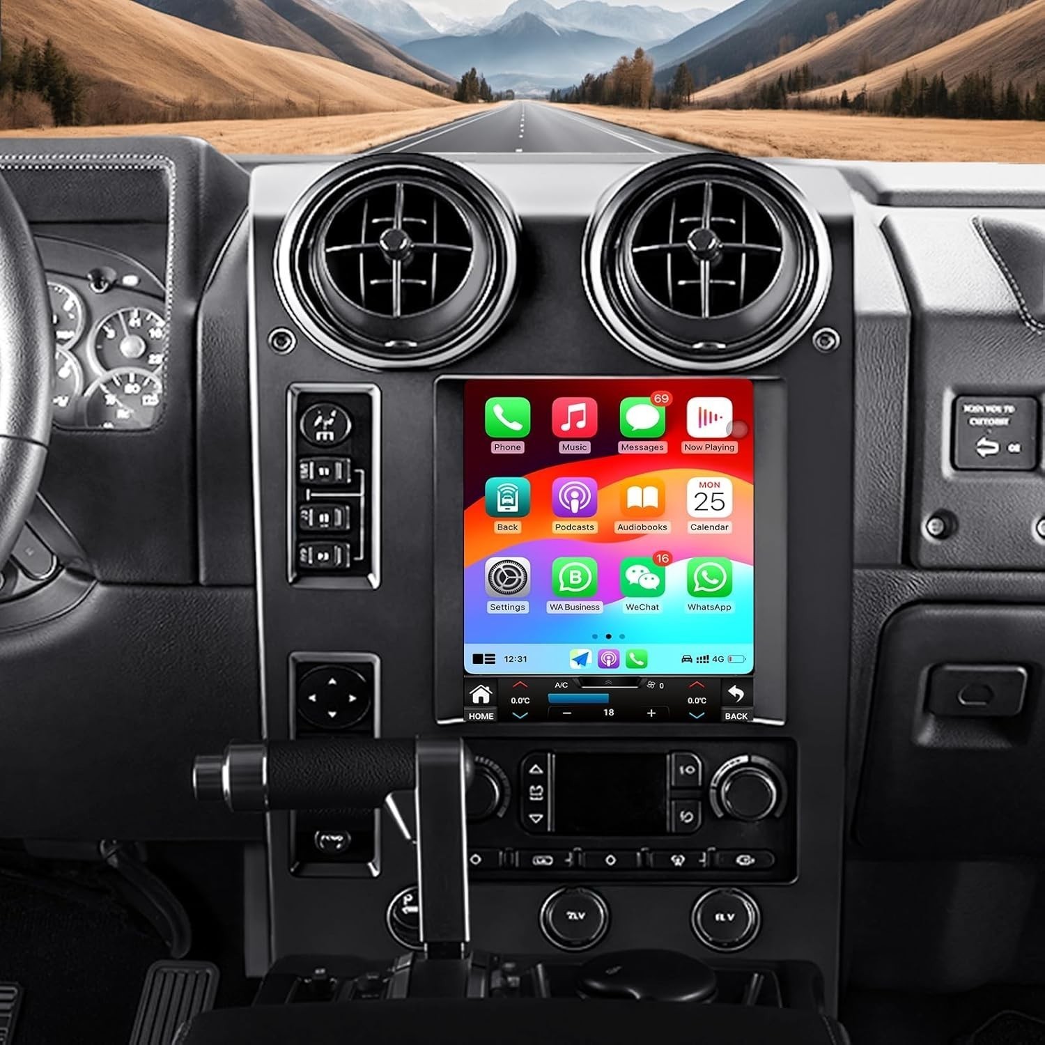 9.7″ For Hummer H2 2002-2007 Android 13 Car Radio Stereo GPS Navi Carplay 4+32GB