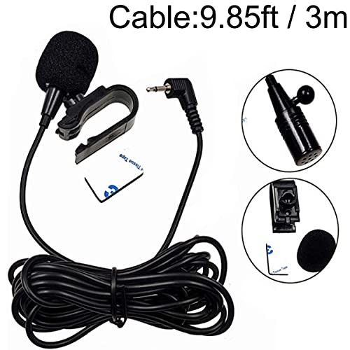 3.5mm Car Microphone, Mic for Car Vehicle Head Unit GPS DVD Enabled Stereo Audio