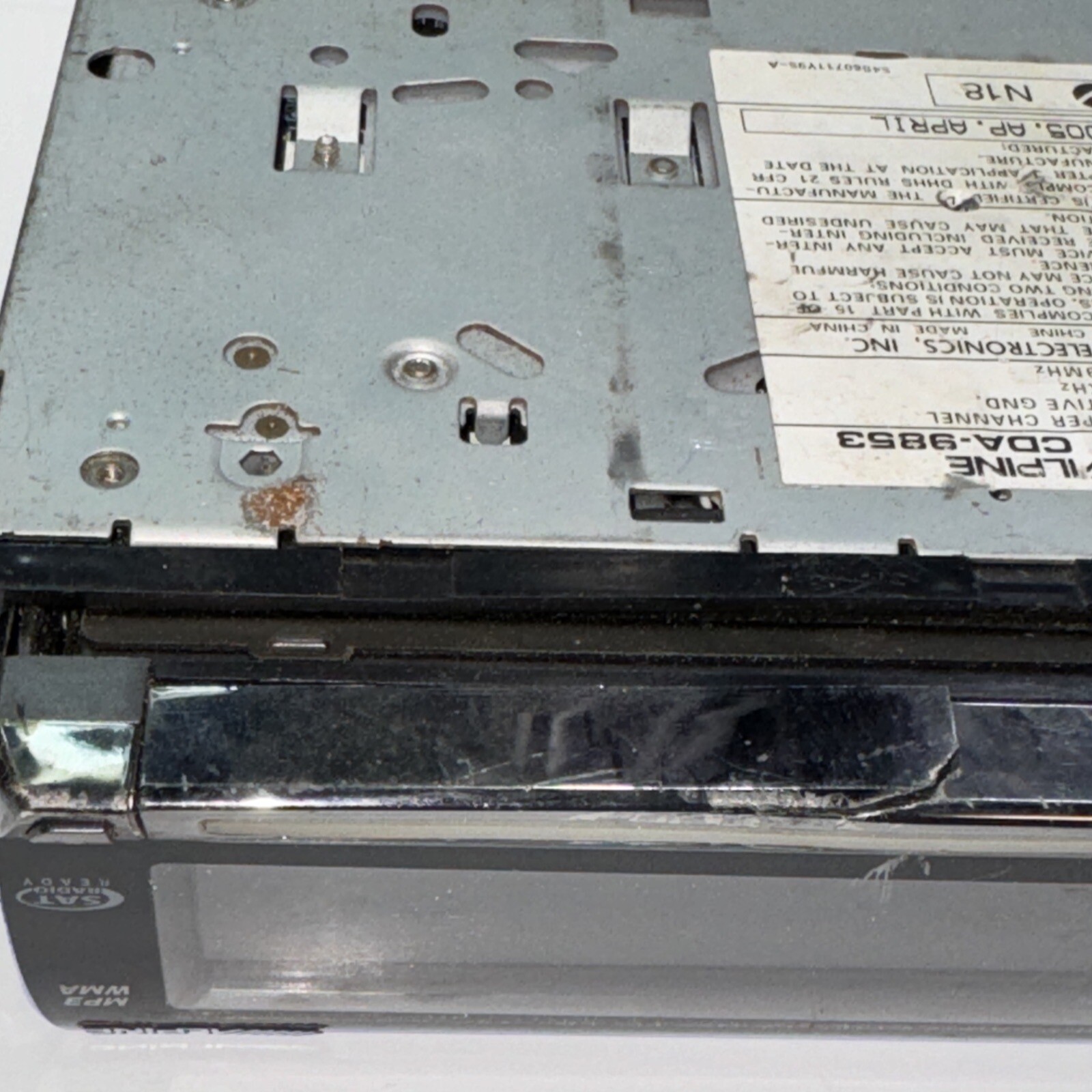 Alpine CDA-9853 CD Receiver GOR PARTS OR REPAIR