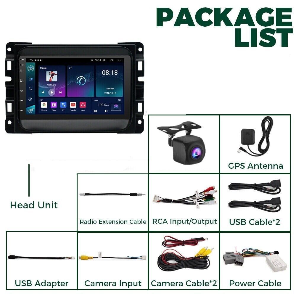 7″ HD Car Radio GPS Navigation Android 2+32GB For 13-18 Dodge Ram 1500 2500 3500
