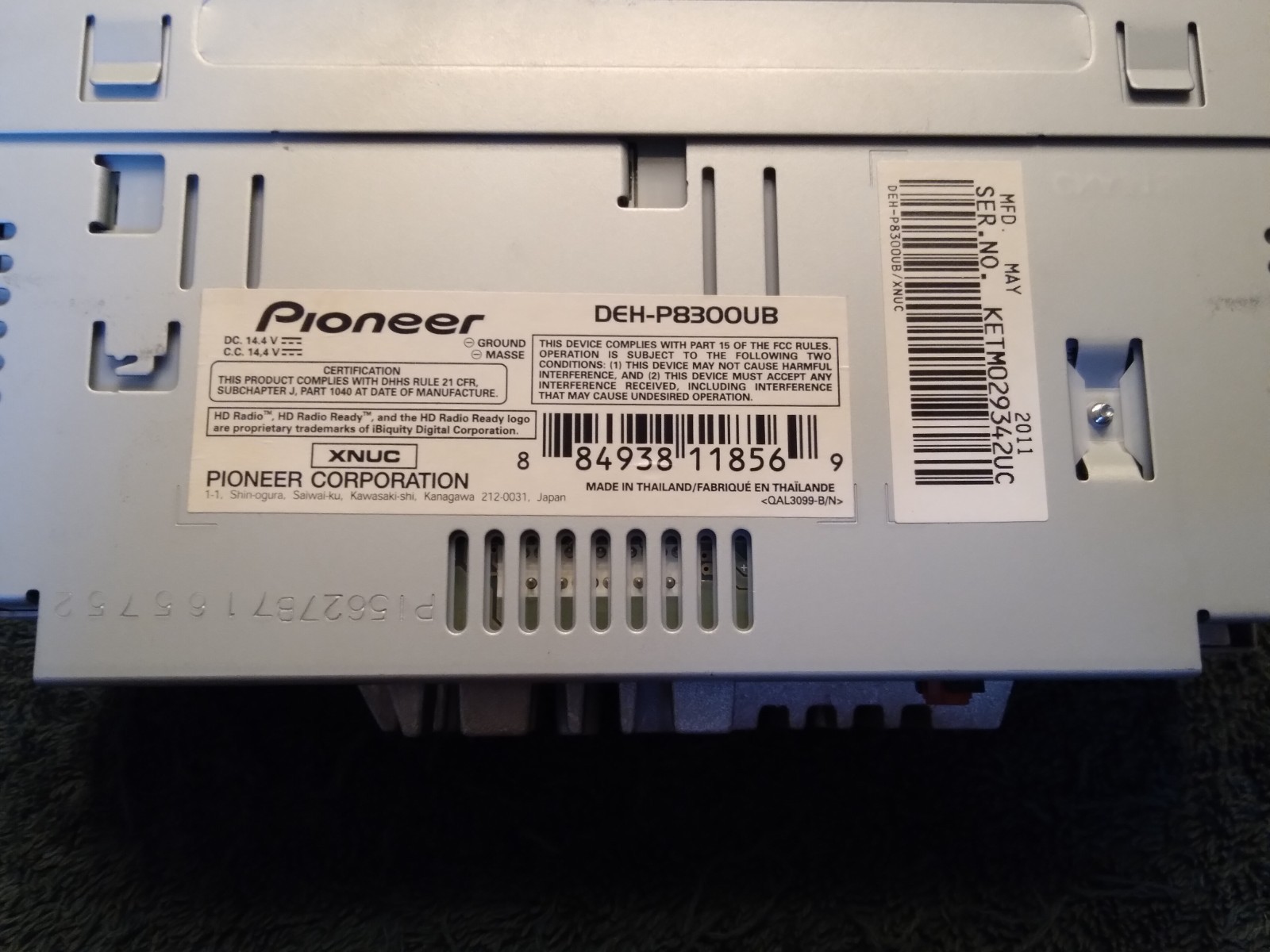 Pioneer DEH-P8300UB, CD /MP3/ USB/RDS Receiver , 200 watts, Tested