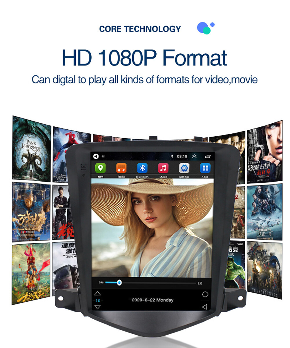 9.7” Android10.1 Car Radio GPS Wifi Stereo Player RDS For Chevy Cruze 2009-2015