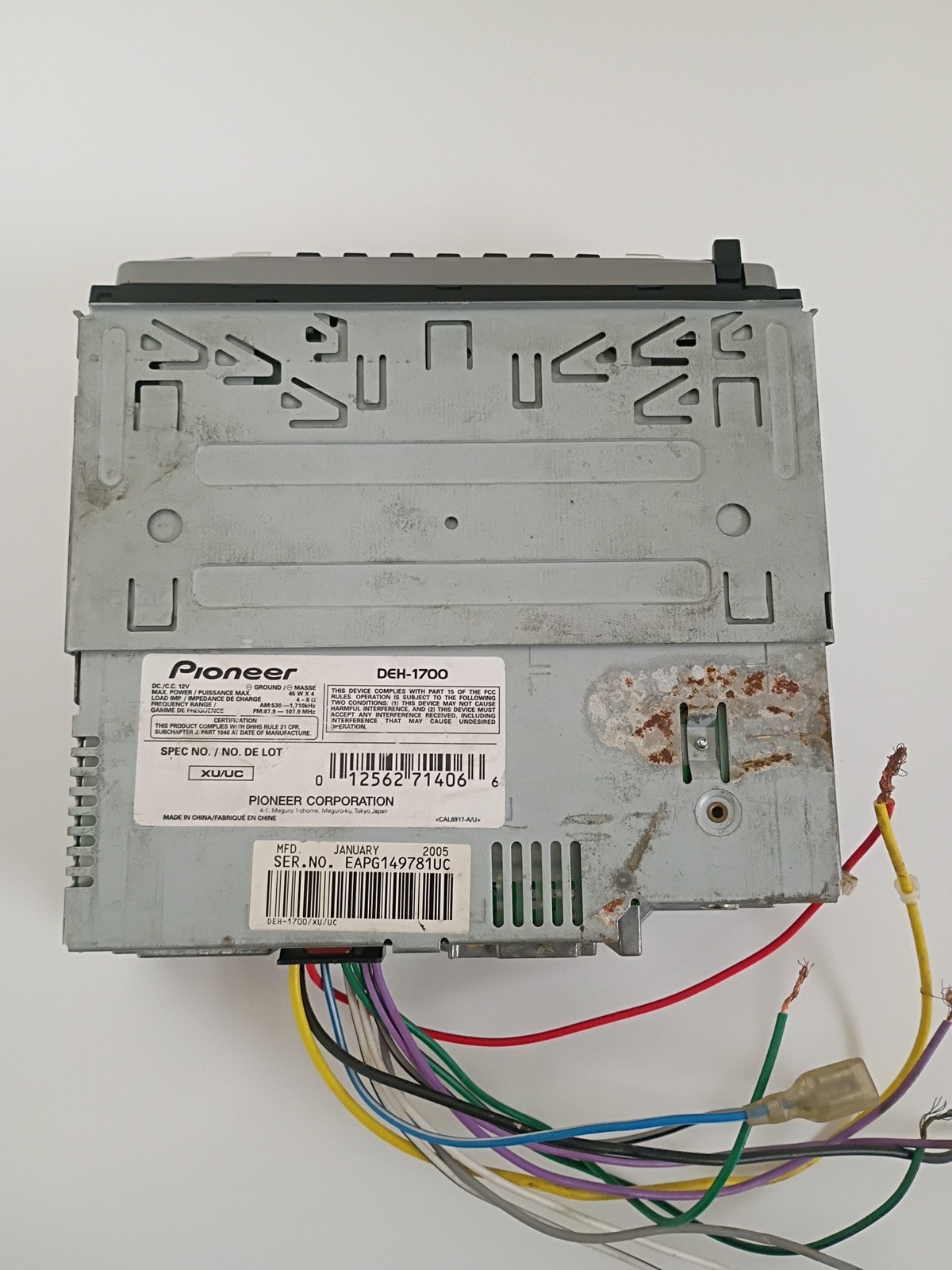 Pioneer DEH 1700 Tested Working