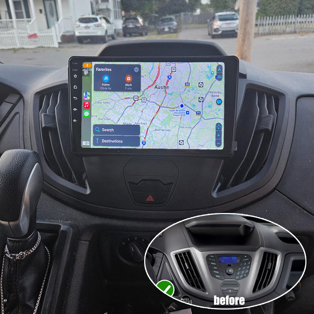Apple Carplay For 2015-2019 Ford Transit-150/250 Car Radio Stereo GPS 4+32GB