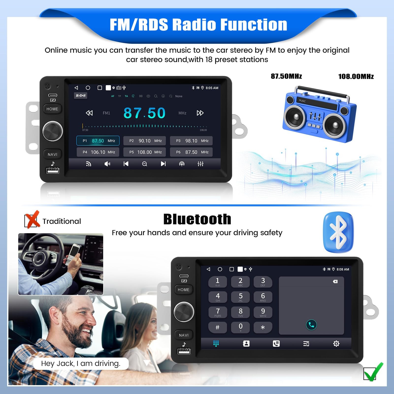 [2+64G] Car Stereo Radio for Chevy Chevrolet Silverado SSR Tahoe 2003-2006 Im…
