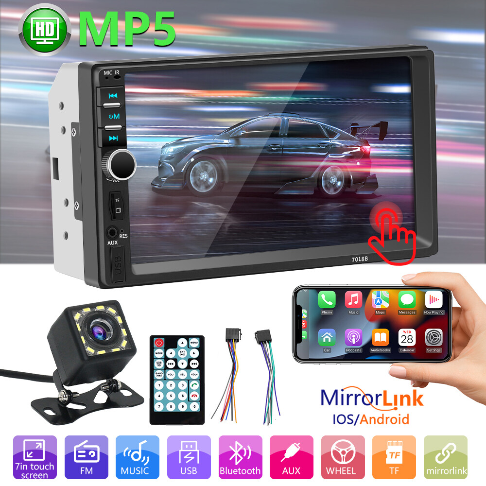 7″ Touch Screen Double Din Car mp5 Player Mirror Link Car Stereo Radio Bluetooth