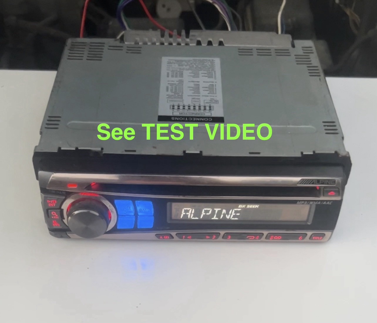 Alpine Car Stereo In Dash Head Unit CDE-9873 Old School Working CD Player!