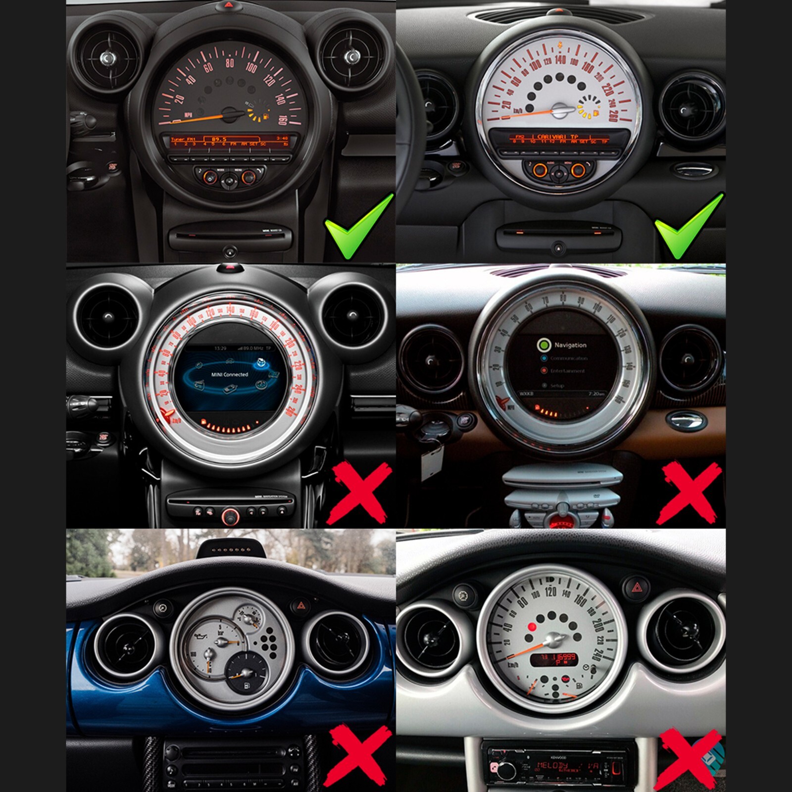 Android Stereo Touch screen For BMW Mini Cooper R56 R57 R58 Upgrade 256G ForUSA