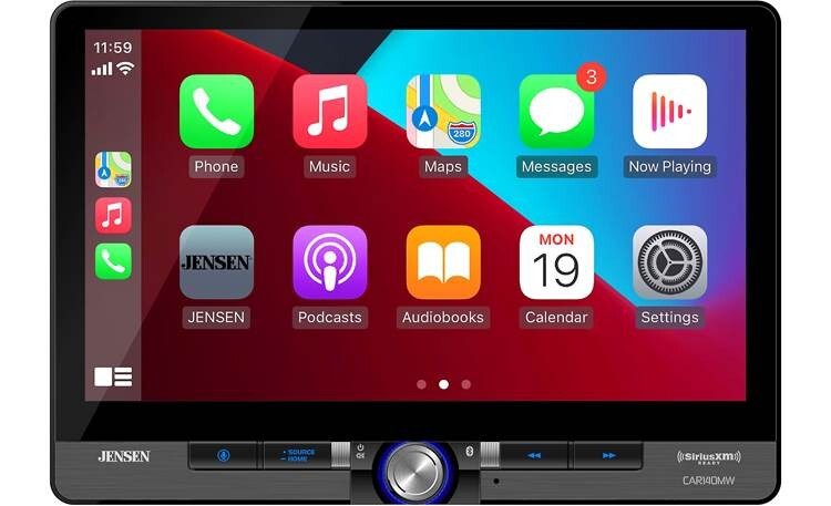 NEW Jensen CAR140MW 10″ Digital Media Stereo 2DIN, Wireless CarPlay/Android Auto