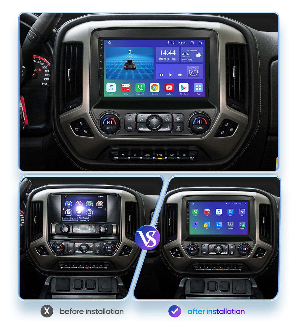 For Chevrolet Silverado GMC Sierra 2014-2018 Android Navi GPS Car Stereo Radio