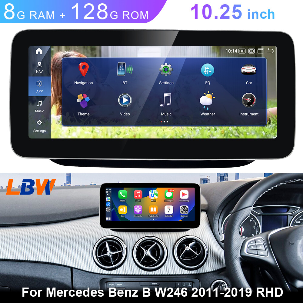 Android Car 10.25” GPS Navi Stereo Player For Benz B W246 2011-2019 RHD 8G+128G