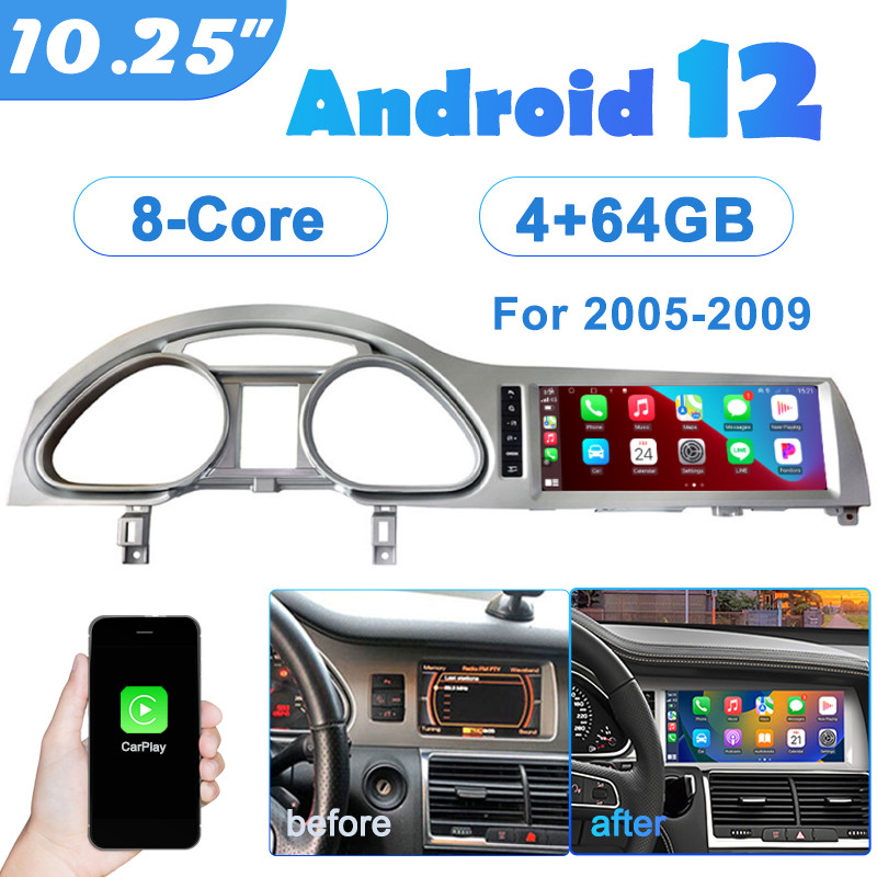 Android 13 For Audi Q7 2005-2009 Car Stereo Radio Carplay GPS WiFi 6GB+128GB BT