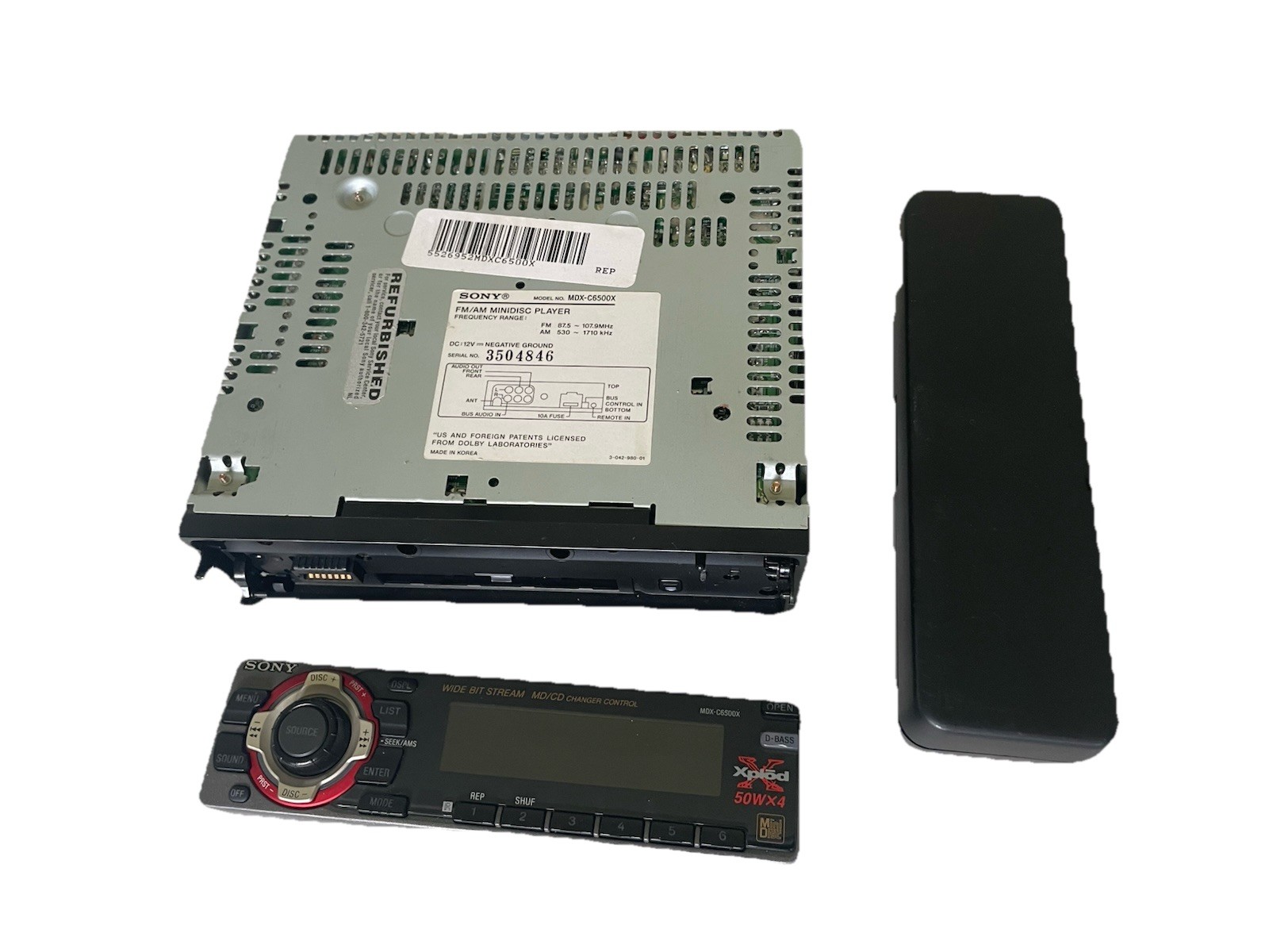 Sony Mini Disk Player MDX-C6500X Car Stereo MD Changer Controls