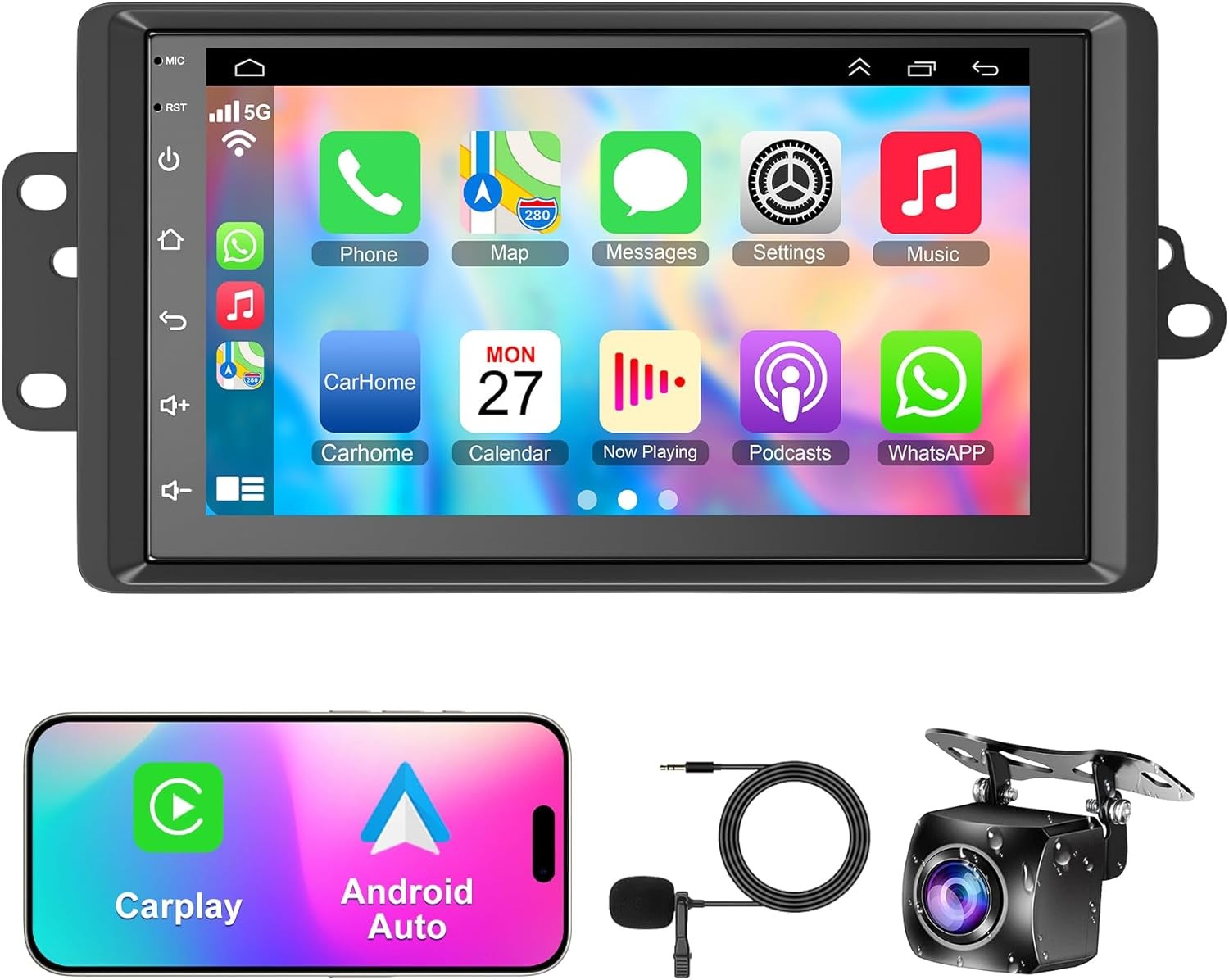 GPS CarPlay Car Radio Camera For 2003 -2006 GMC Sierra 1500 2500 3500 Player CAM