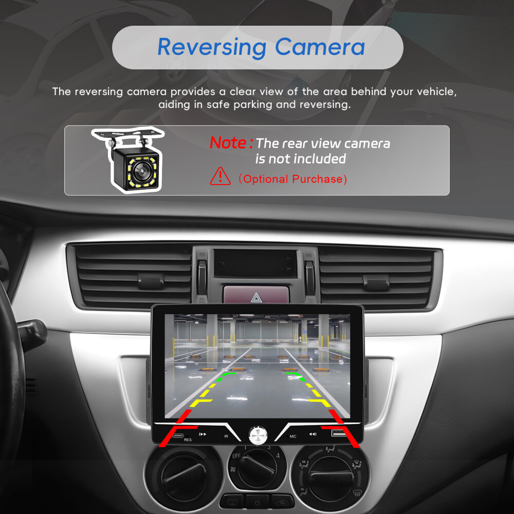 Single 1Din 7″ Touch Screen Stereo Bluetooth Radio Car Apple/Android Carplay GPS