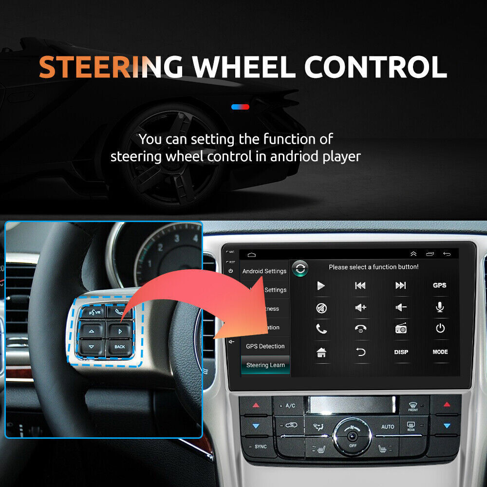 APPLE CARPLAY FOR 2011-2013 JEEP GRAND CHEROKEE ANDROID 12 CAR RADIO STEREO GPS
