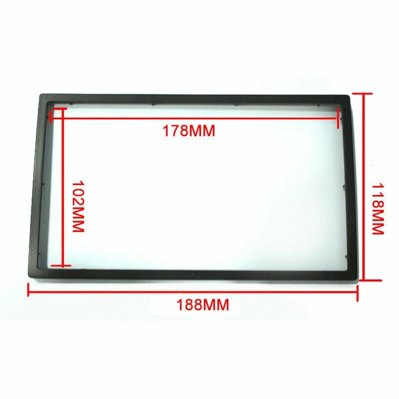 2Din Car Interior Radio Stereo Audio Dashboard Panel Frame Trim Cover Replace