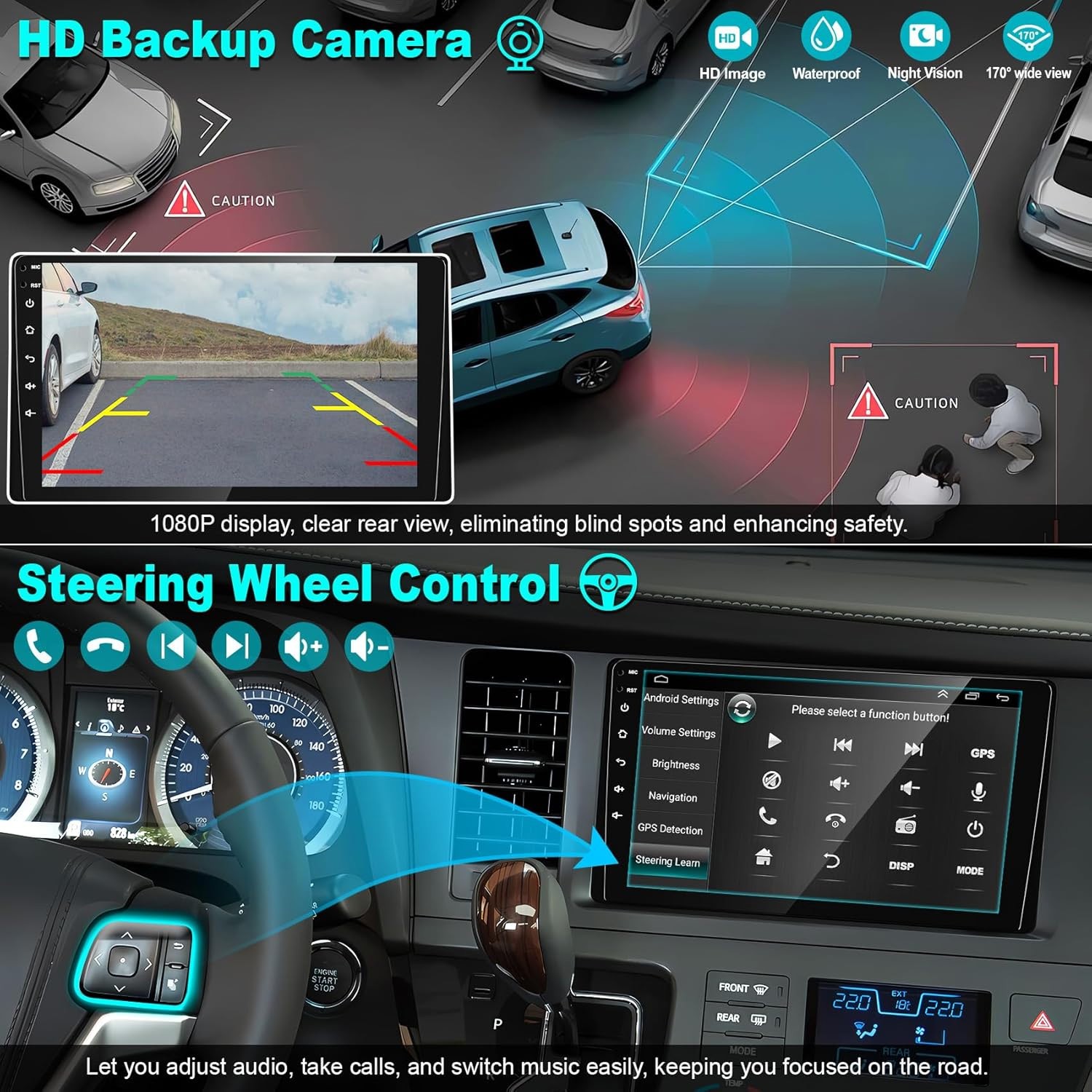 For Toyota SIENNA 2015-2020 Android 13 Car Radio Stereo GPS Navi WIFI BT FM RDS