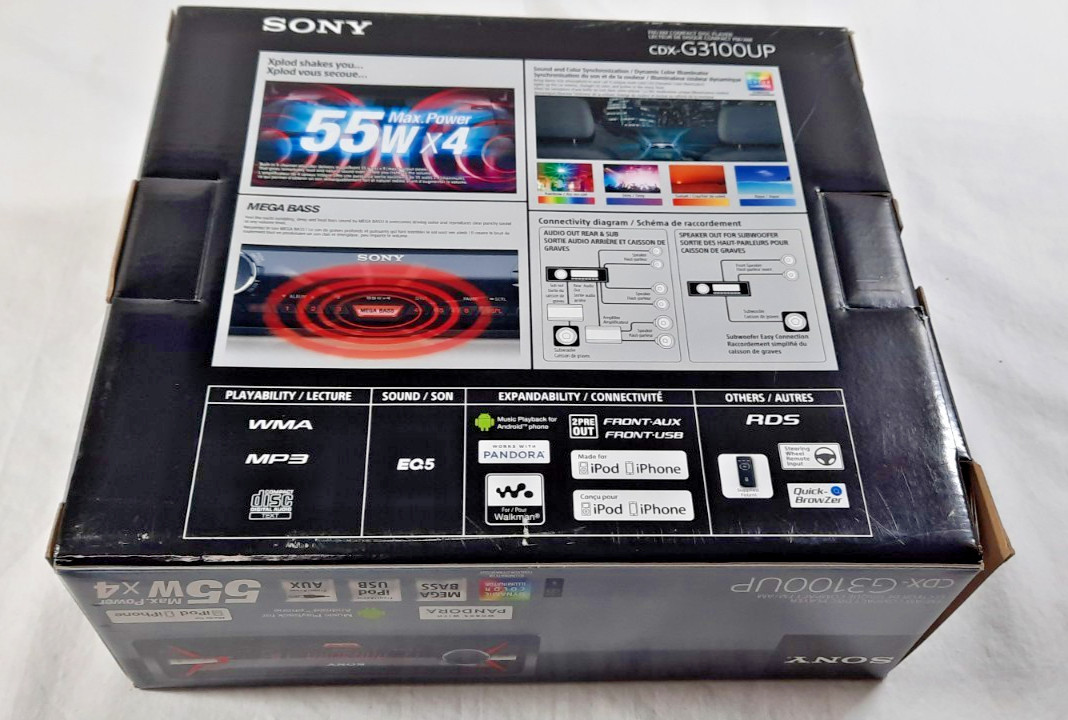 Sony CDX-G3100UP Single Din CD Car Radio Receiver USB Auxiliary Input Compatible