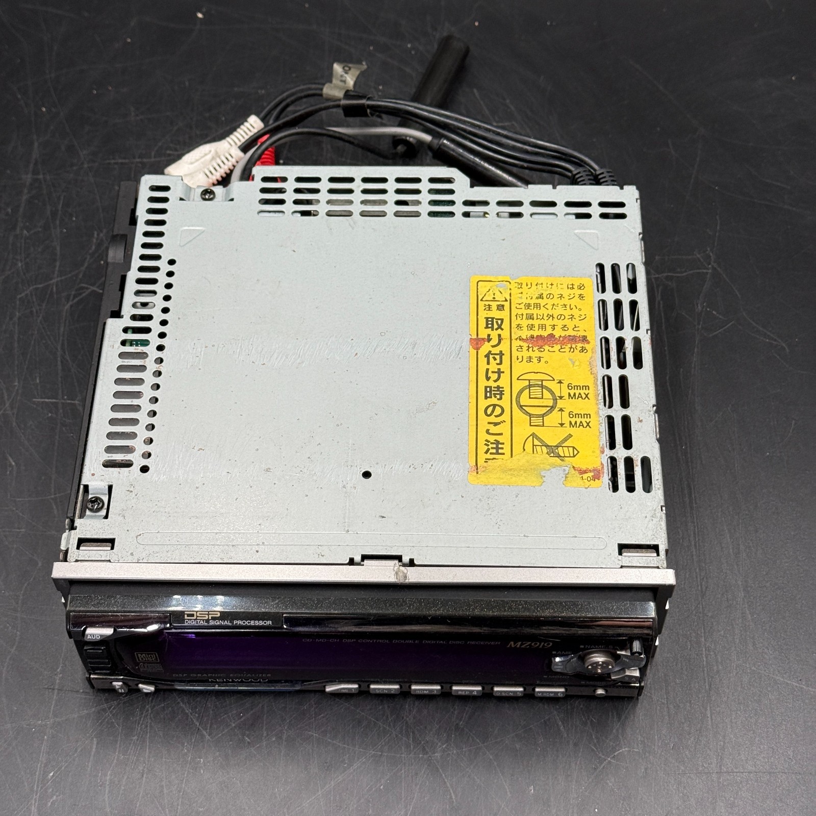KENWOOD MZ919 1DIN Car Audio CD MD Player JDM Dolphin Display Tested In Stock