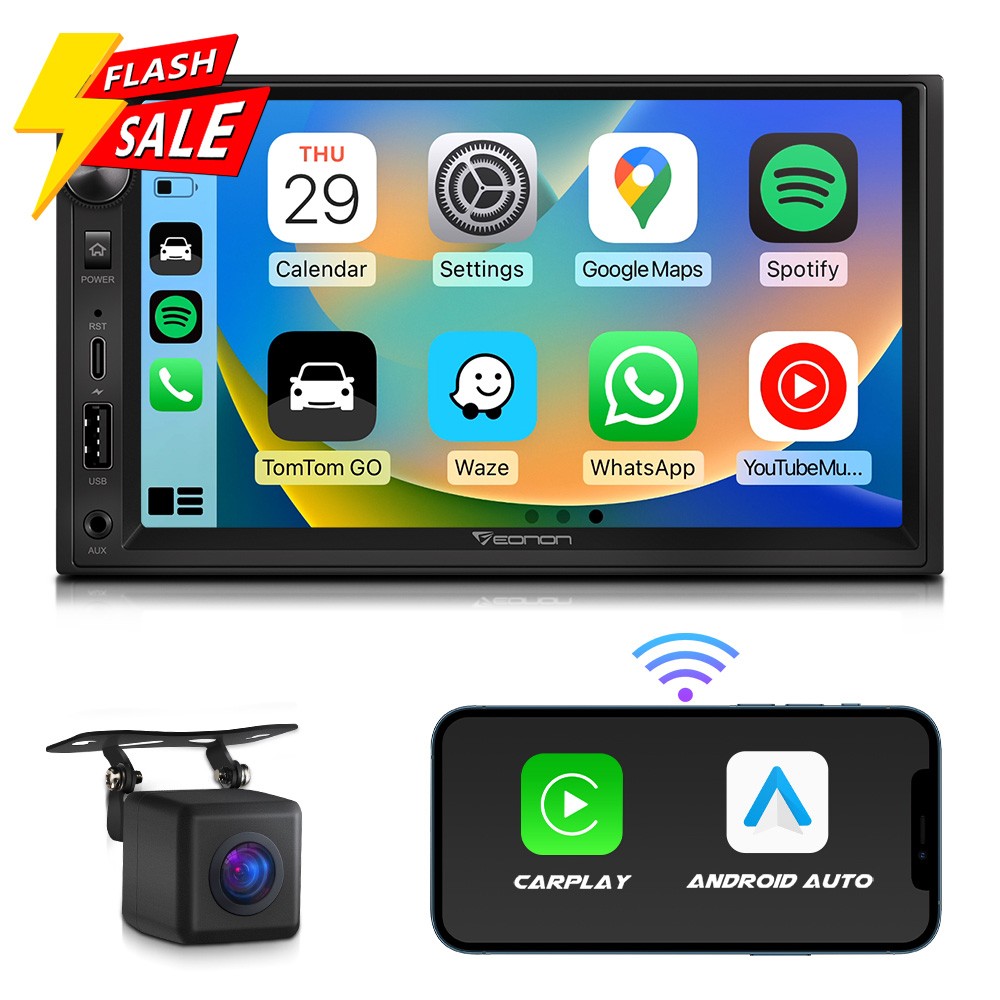 Eonon X3 Touchscreen Double DIN Wireless CarPlay Android Auto DSP Stereo Camera