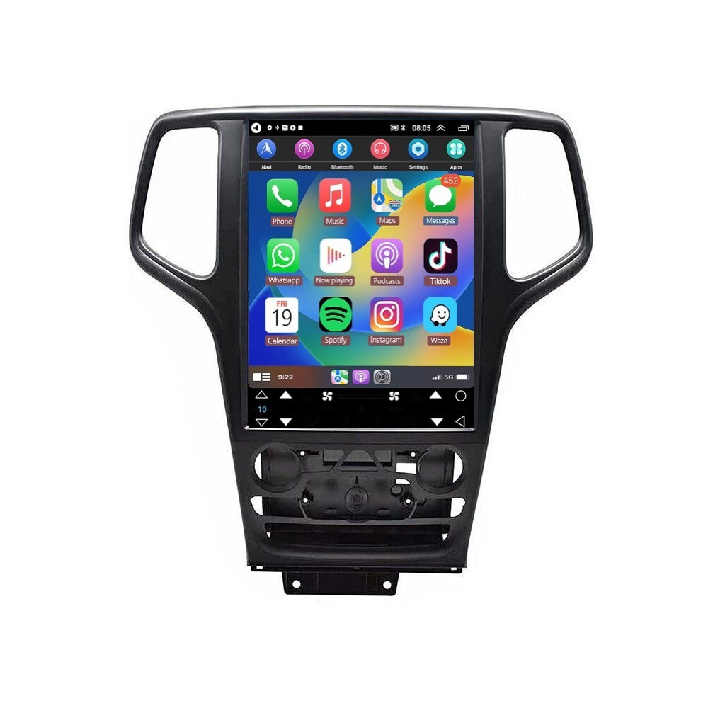 12.8″ US Android Car Radio Stereo GPS Carplay For 2014-2020 Jeep Grand Cherokee