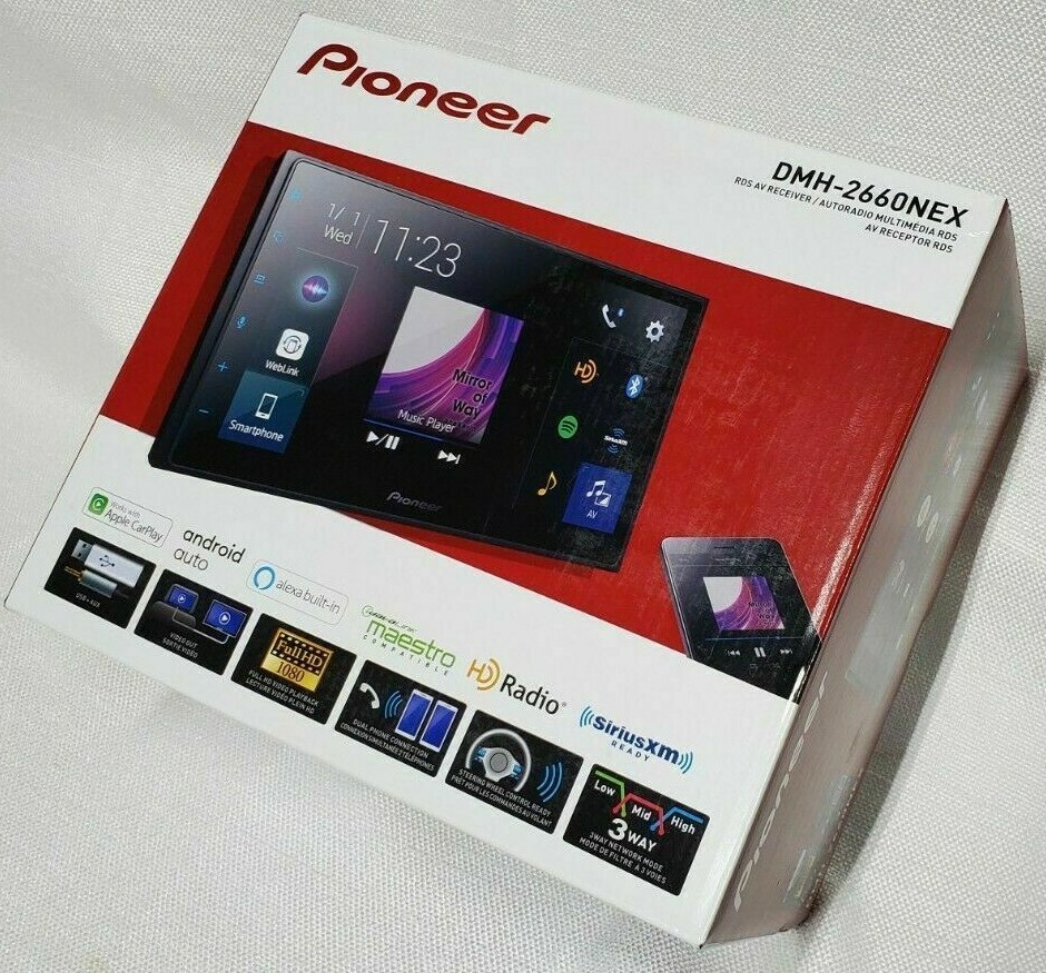 Pioneer DMH-2660NEX Bluetooth Media Apple CarPlay Android Auto XM HD Radio 6.8″