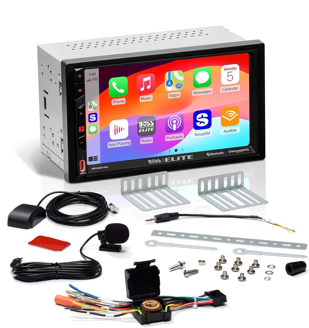 BOSS Audio Elite BE7ACP.WX Double DIN 7 Inch Car Stereo Wireless Apple CarPlay