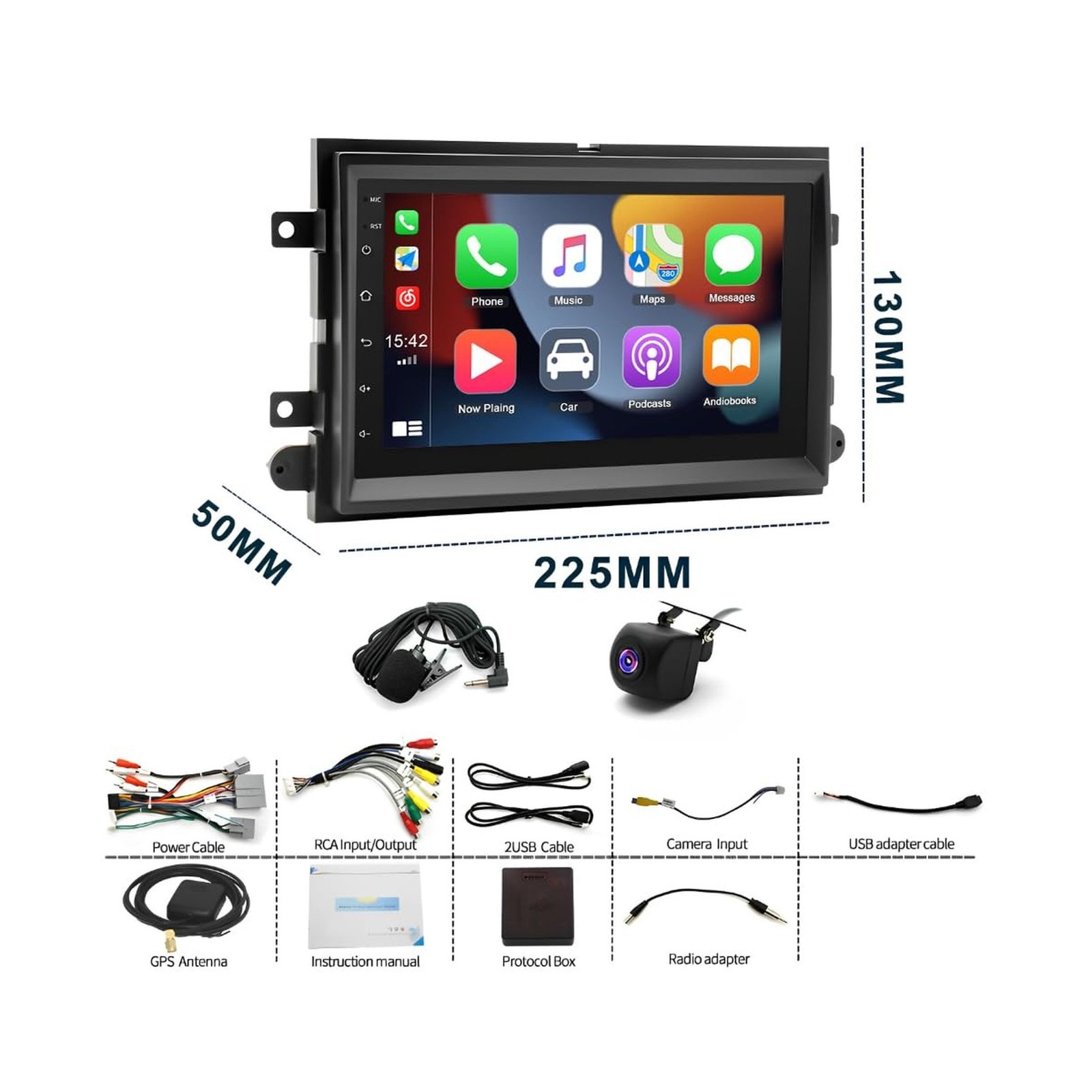 PHEZEN 7 inch Touchscreen Car Stereo Fit for Ford F150 2004-2008 F250 2006-20…