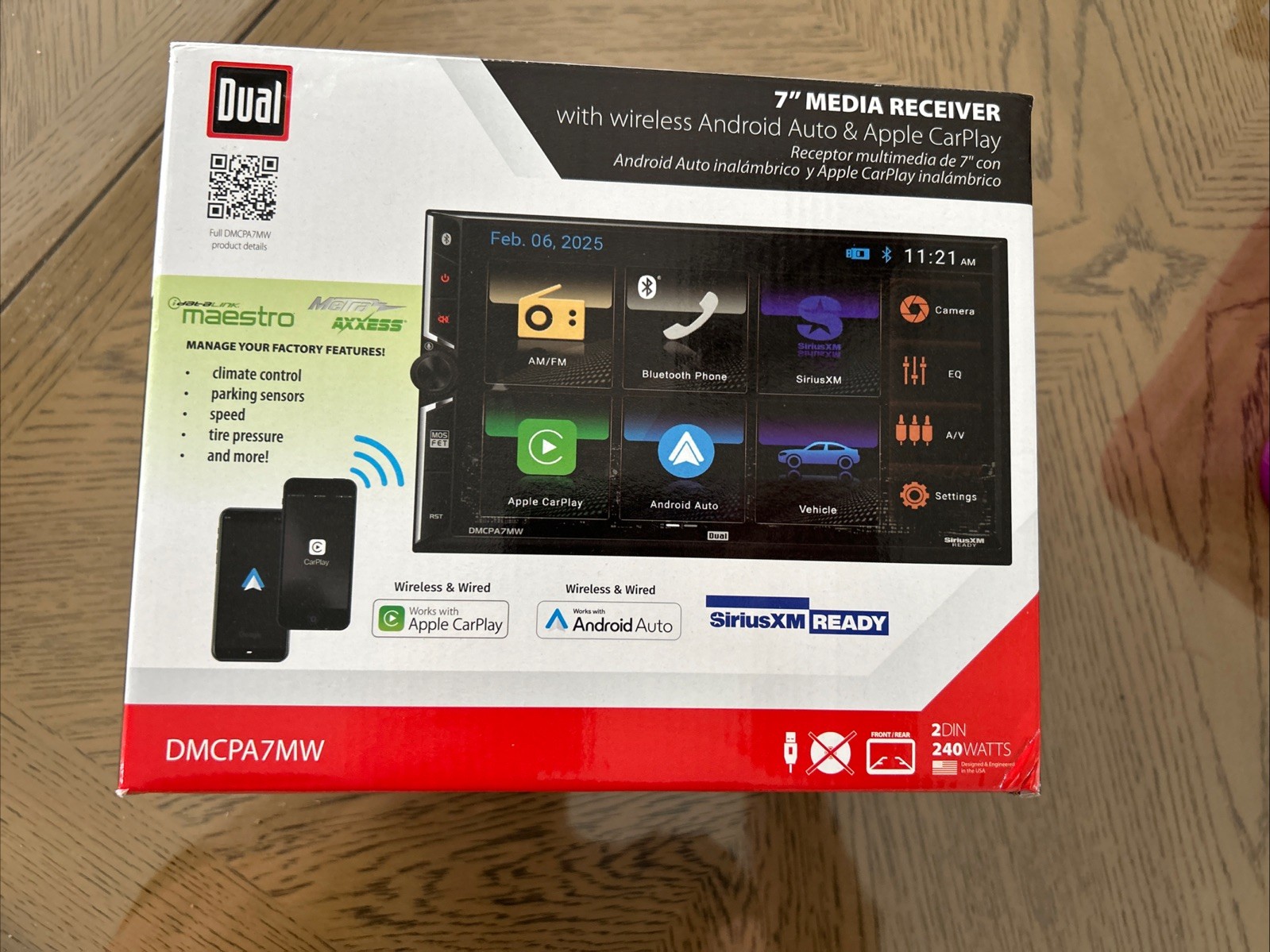 Dual DMCPA7MW 7″ Certified Apple CarPlay Android Auto Wired/ Wireless Radio NEW