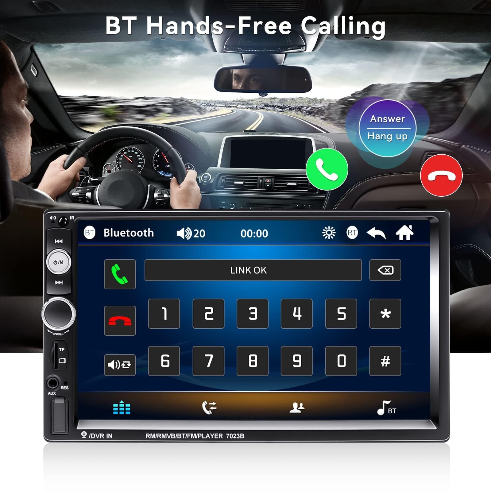 7″ Double Din Car Stereo Audio Bluetooth MP5 Player USB FM Multimedia Radio+ …