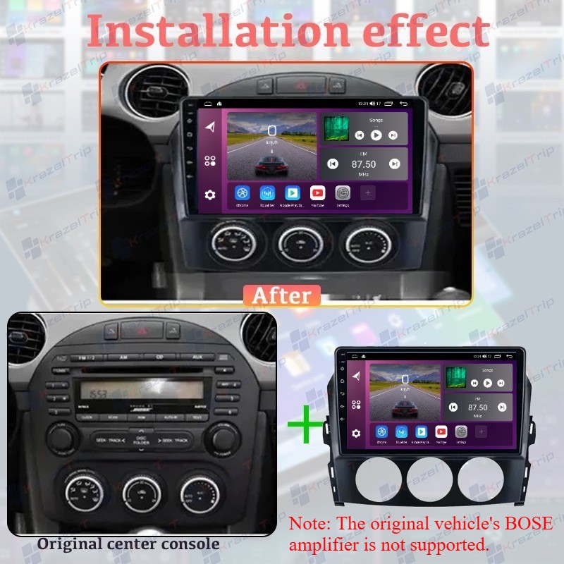 Stereo WIFI 64G 8 Core Car Radio for Mazda MX-5 MX5 2005 – 2015 Android Carplay