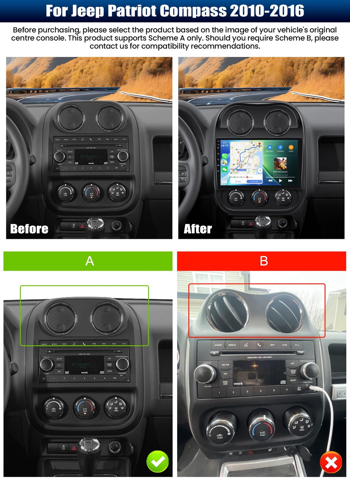 [4Core+64GB] Android 15 10.1 Inch IPS Touch Screen Car Stereo Radio for Jeep …