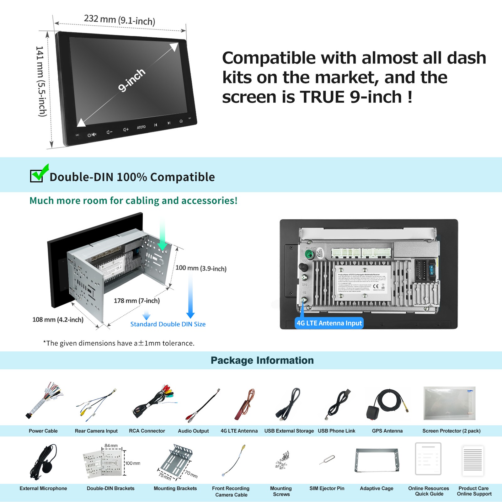 ATOTO S8 Ultra New 7in 2DIN Car Stereo Wirelss Carplay 6+128G GPS Track 4G LTE
