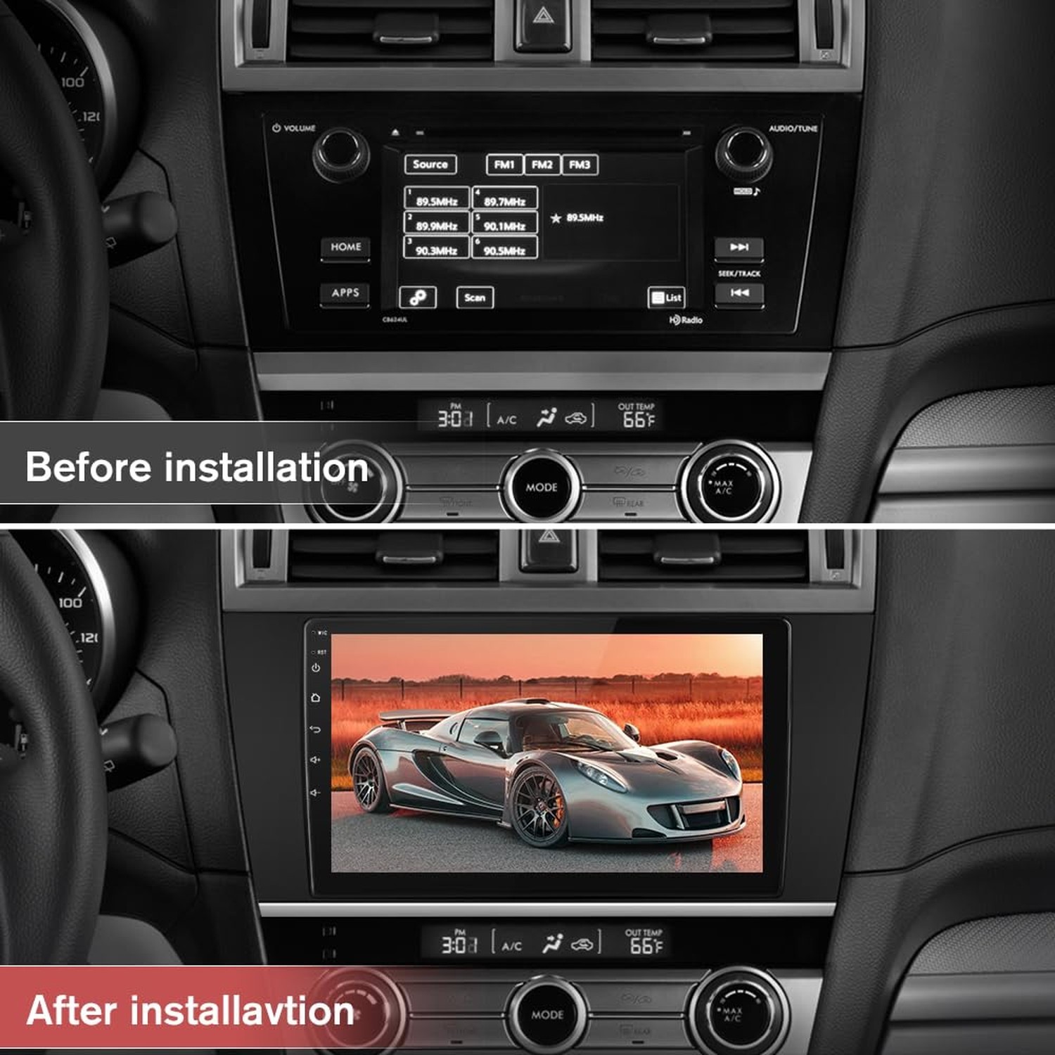 Android 13 Car Stereo for Subaru Outback Legacy 2015-2018 9-inch Touch Screen…