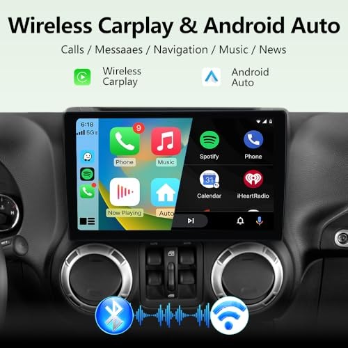 Car Radio Stereo Upgrade for Jeep Wrangler JK 2007-2018 Dodge Ram 2GB+64GB
