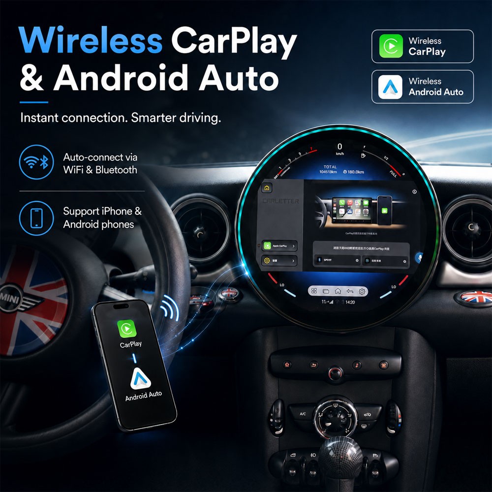 Android For BMW Mini Cooper R56 R60 2007-2014 Car Multimedia Video Player 11.8″