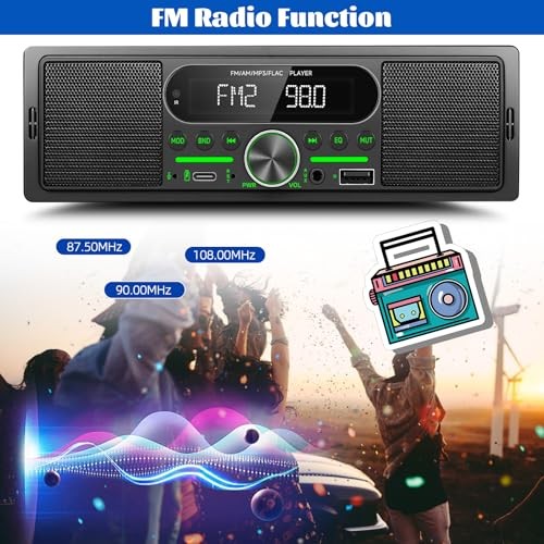 Single Din Car Stereo Radio Bluetooth Multimedia Car Audio Receivers with