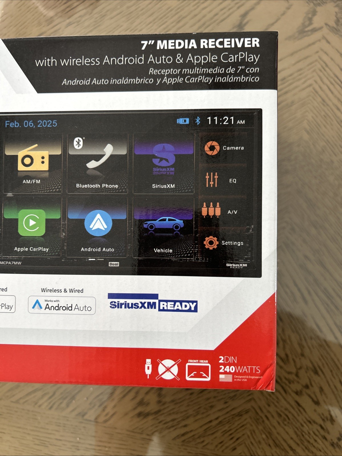 Dual DMCPA7MW 7″ Certified Apple CarPlay Android Auto Wired/ Wireless Radio NEW