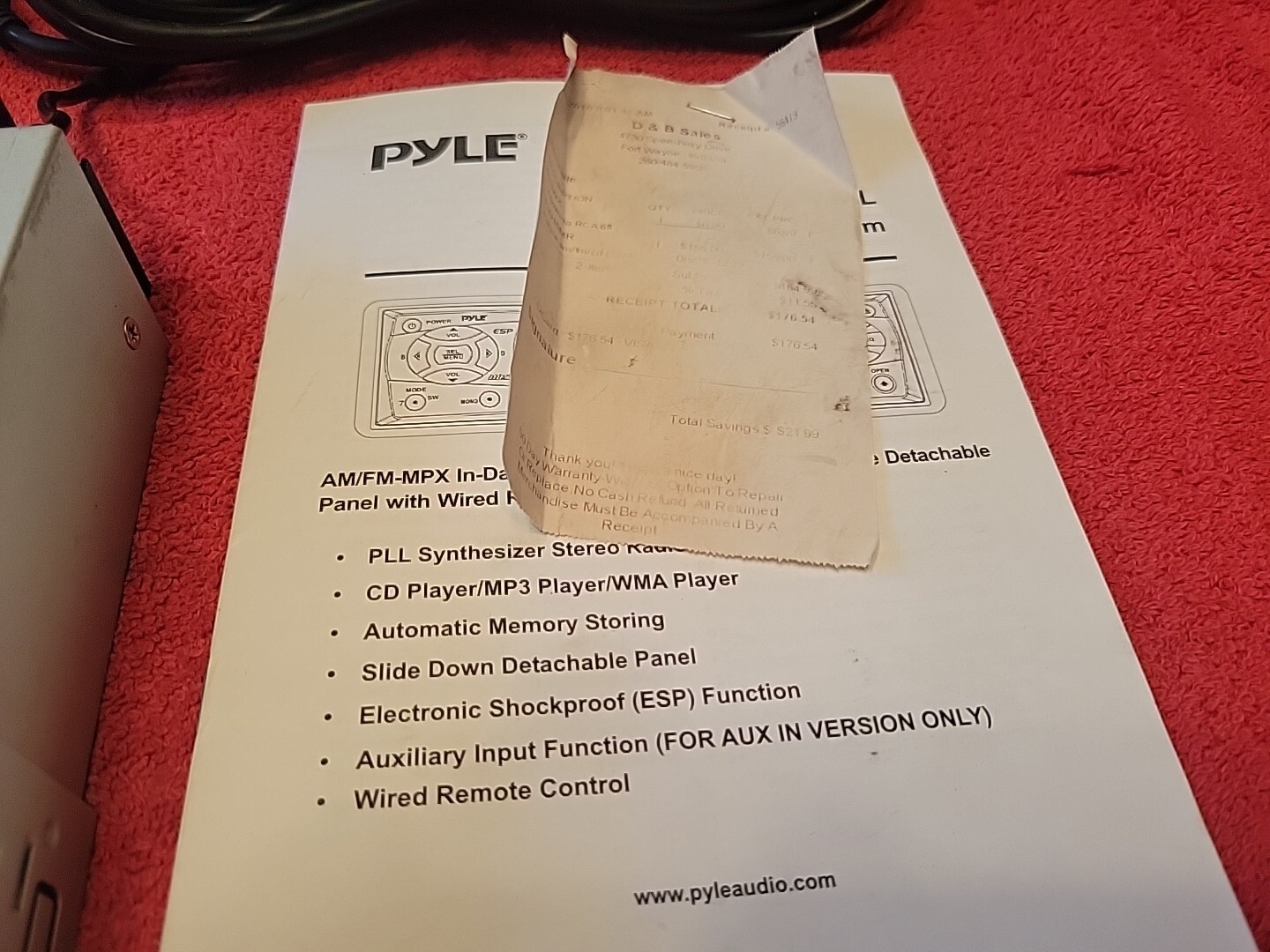 PYLE AM/FM-MPX IN DASH MARINE CD/MP3 PLAYER HYDRA SERIES PLCD15MR