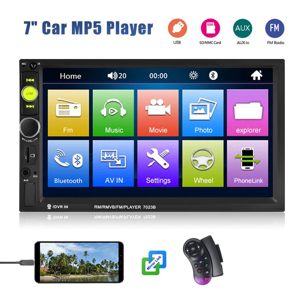 Double 2 Din Car Stereo Radio 7″ Touch Screen Bluetooth Audio + Backup Camera