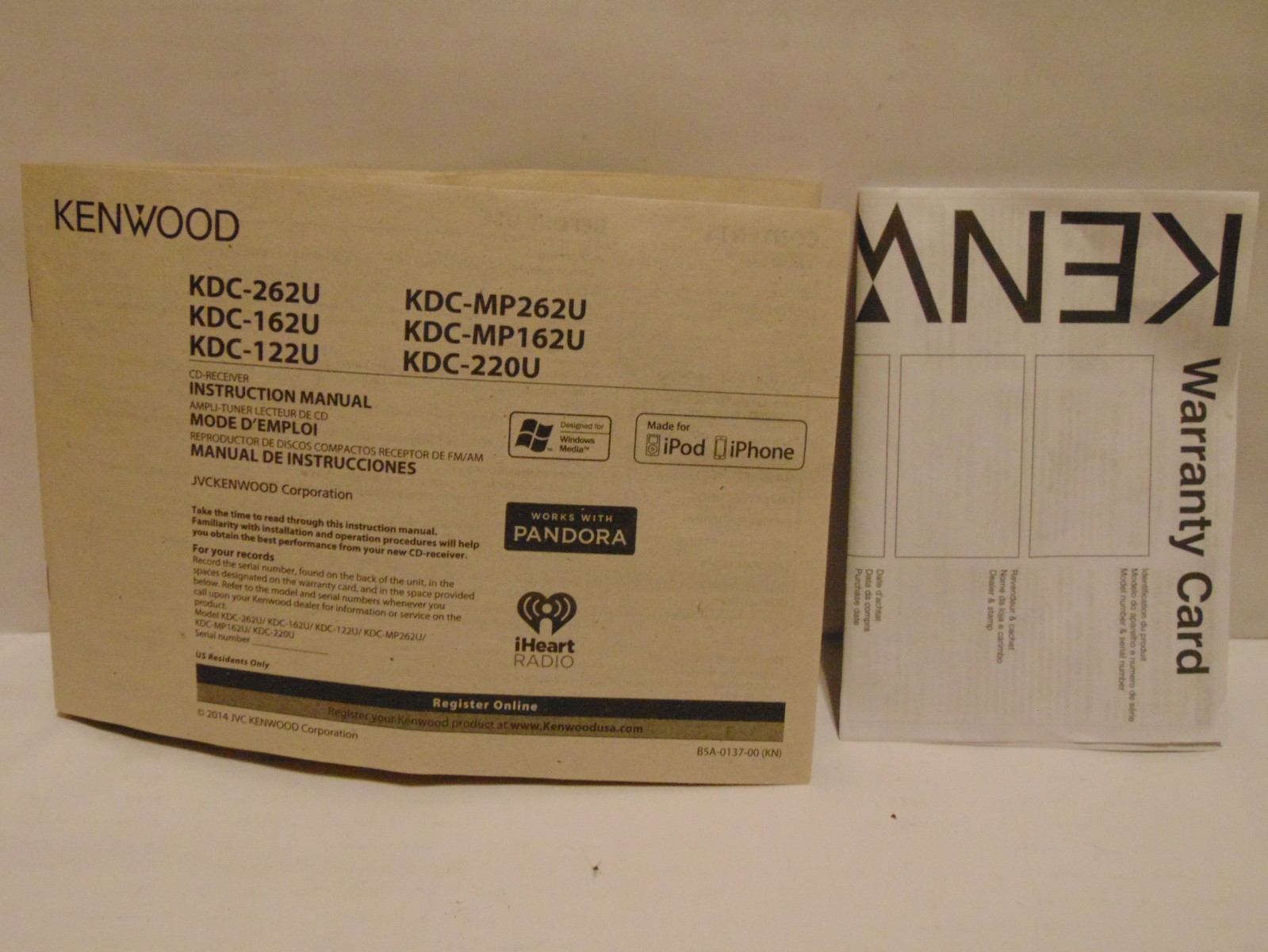 Kenwood car radio/cd player KDC-162U, NEW OLD STOCK