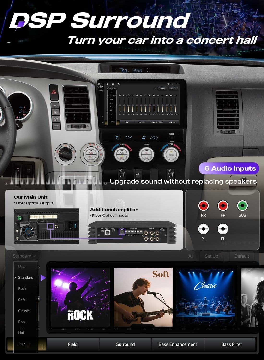 Firstnav Car Radio for Toyota Tundra 2007-2013 10.2″ QLED Bluetooth 5.0 CarPlay