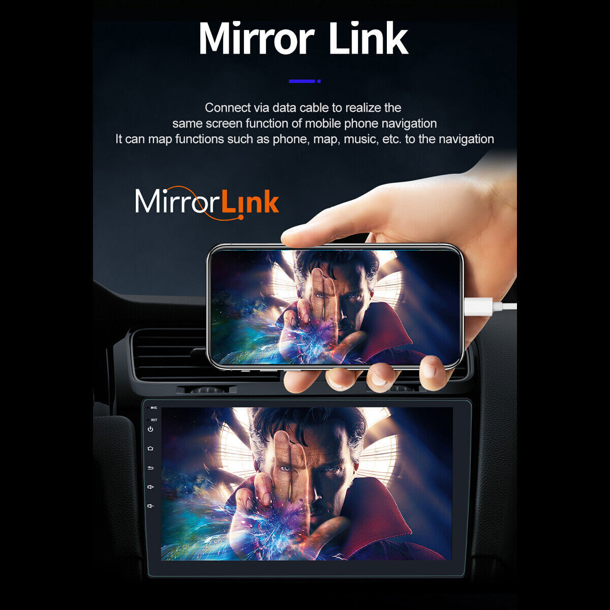 2 Din 9″ Android 12 Car Stereo Radio GPS Navi Touch Screen WiFi CarPlay W/Camera