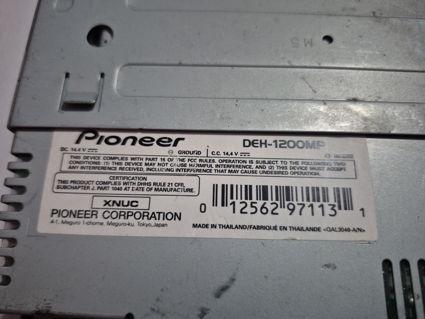 Pioneer DEH-1200MP CD Player AM FM WMA MP3 AUX Super Tuner3