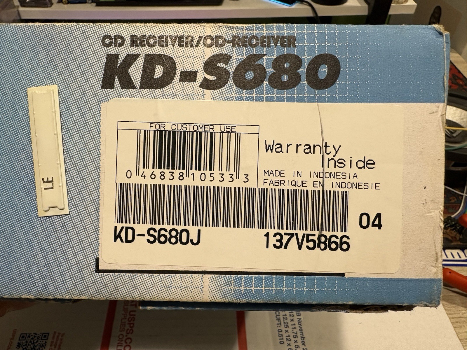 NOS JVC KD-S680 CD Receiver – New Old Stock – Internal Contents In Factory Wrap!